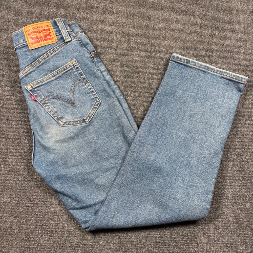 Levi Levi Ribcage Straight Ankle Womens 24 Blue High Rise Denim Jeans 72693-0121
